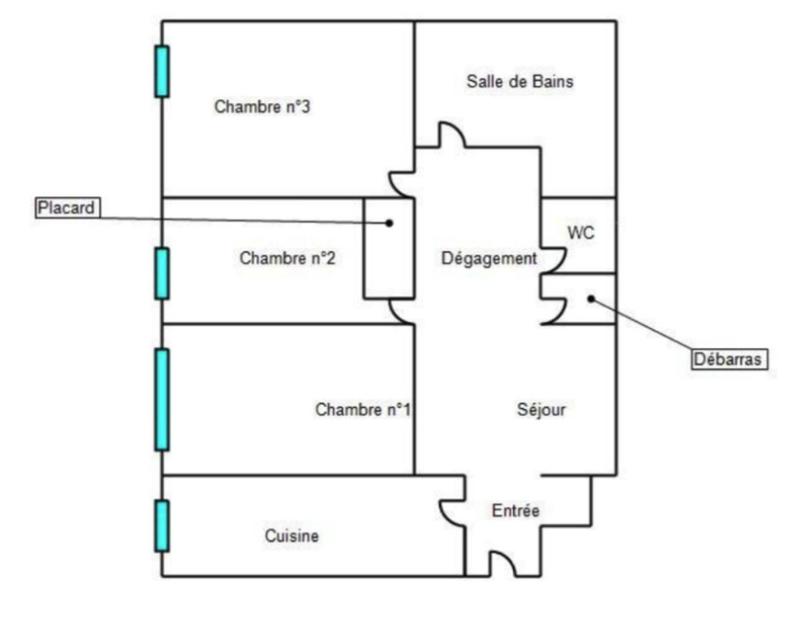Appartement - 60 m² - 4 pièces