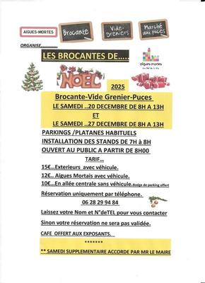 Brocante - vide greniers de noël