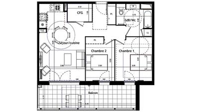 Appartement - 63 m² - 3 pièces