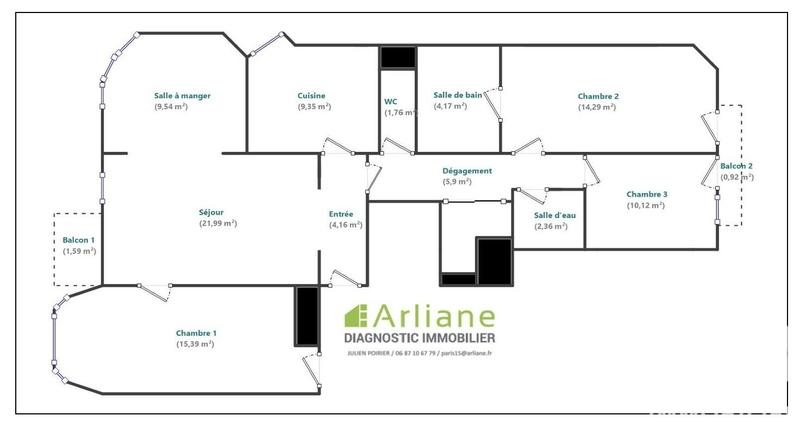 Appartement - 100 m² - 5 pièces