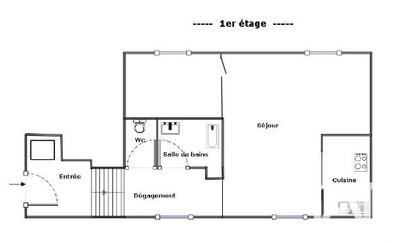 Appartement - 46 m² - 2 pièces