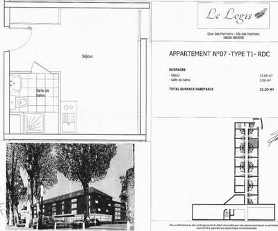 Appartement - 21 m² - 1 pièce