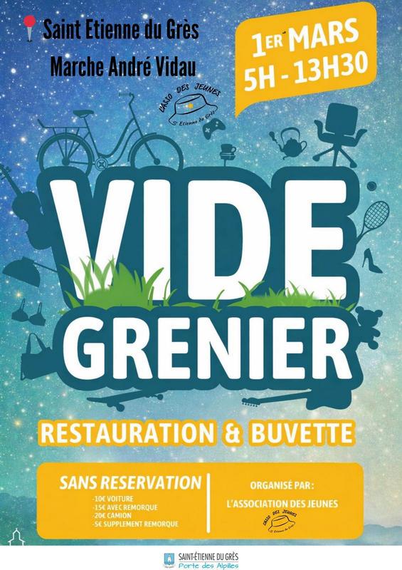 Vide Grenier - Association des Jeunes de St. Etienne du Grès
