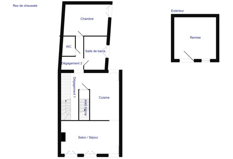 Maison de ville - 107 m² - 5 pièces