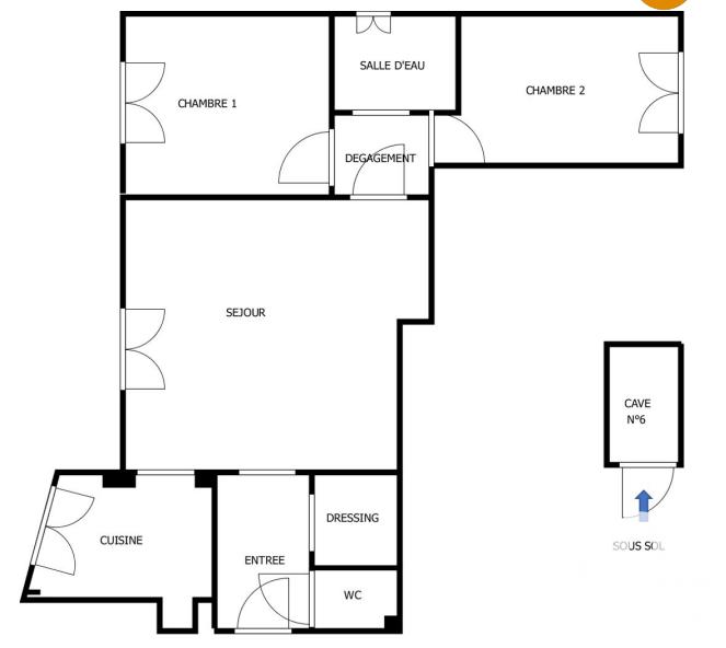 Appartement - 62 m² - 3 pièces