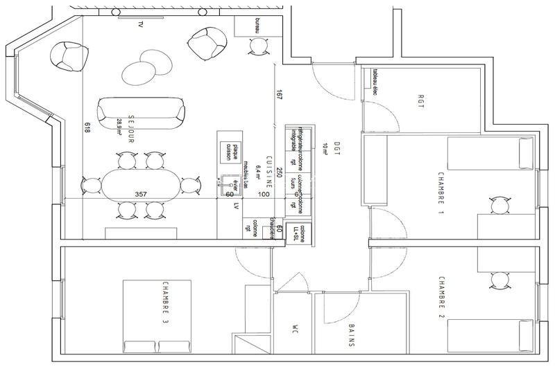 Appartement - 87 m² - 4 pièces