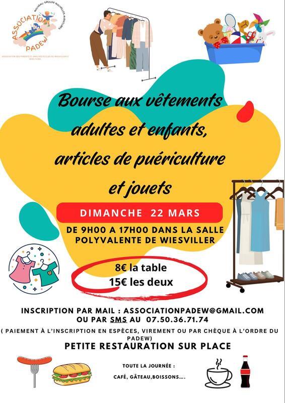 Bourse aux vêtements - jouets - puériculture