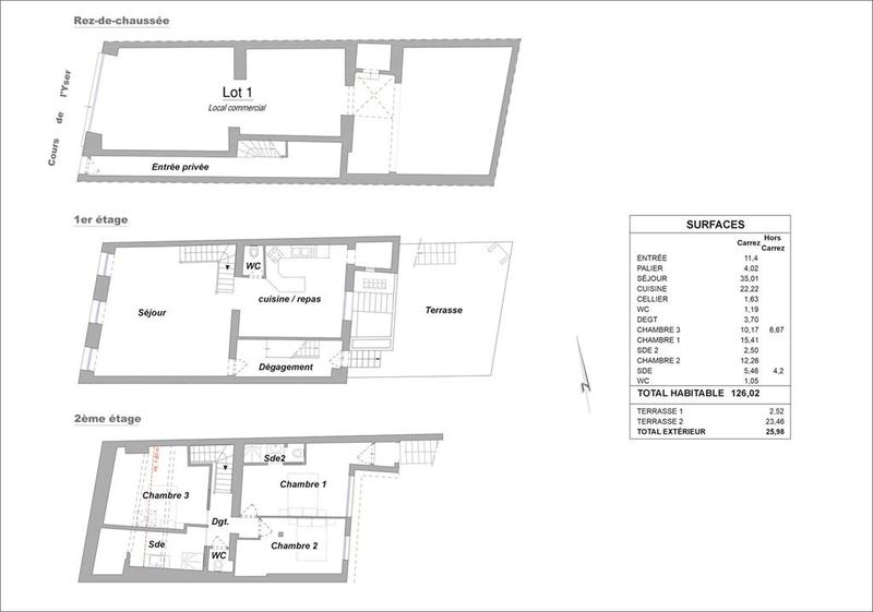 Appartement - 126 m² - 4 pièces