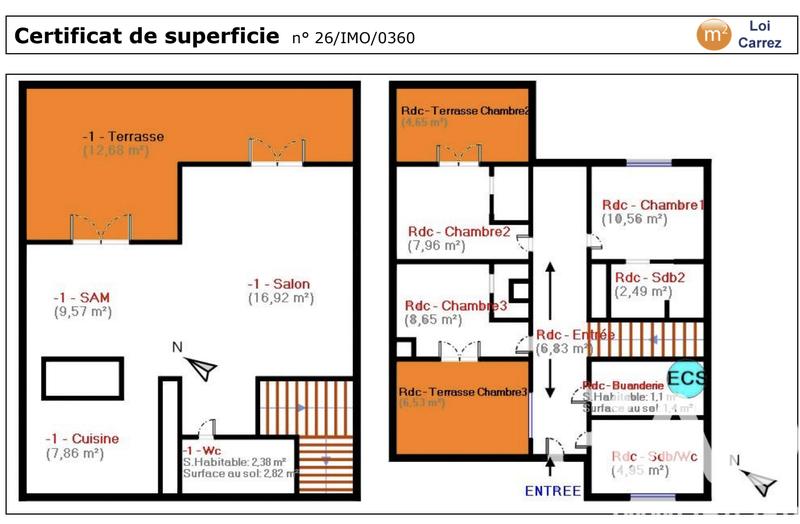 Maison - 80 m² - 4 pièces
