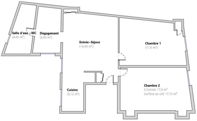 Appartement - 61 m² - 4 pièces