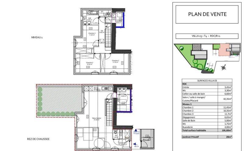 Maison - 106 m² - 4 pièces
