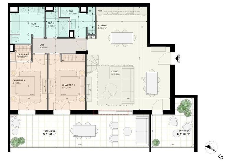 Appartement - 123 m² - 4 pièces