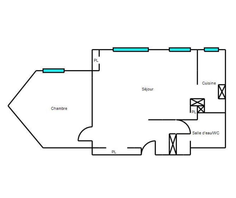 Appartement - 45 m² - 2 pièces