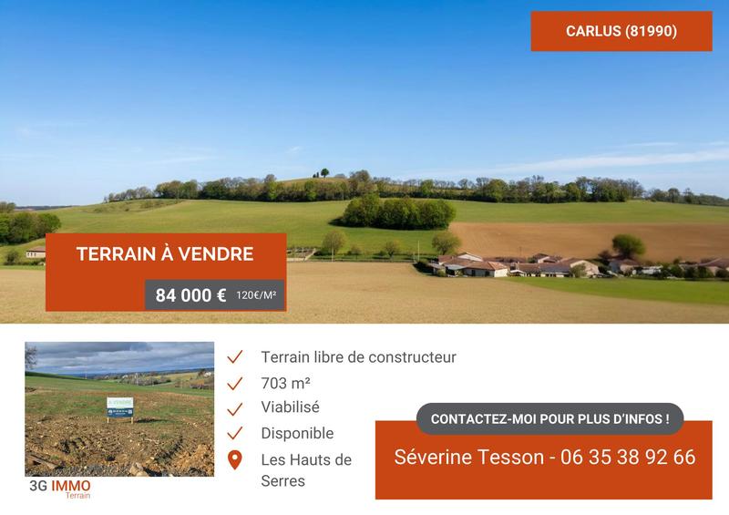 Terrain constructible - 703 m²