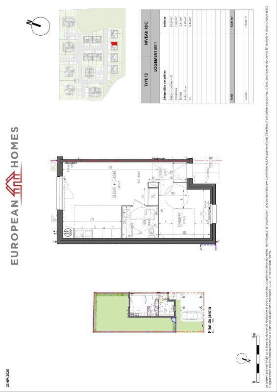 Maison - 42 m² - 2 pièces