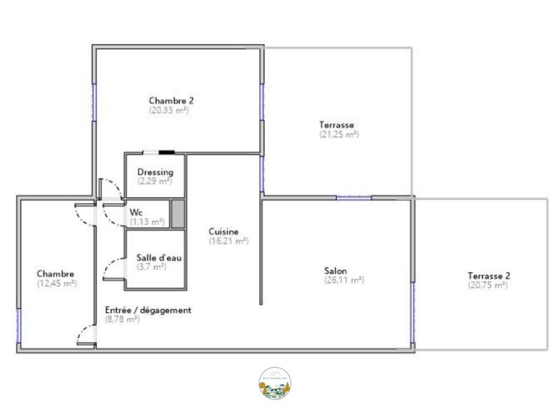 Appartement - 91 m² - 3 pièces