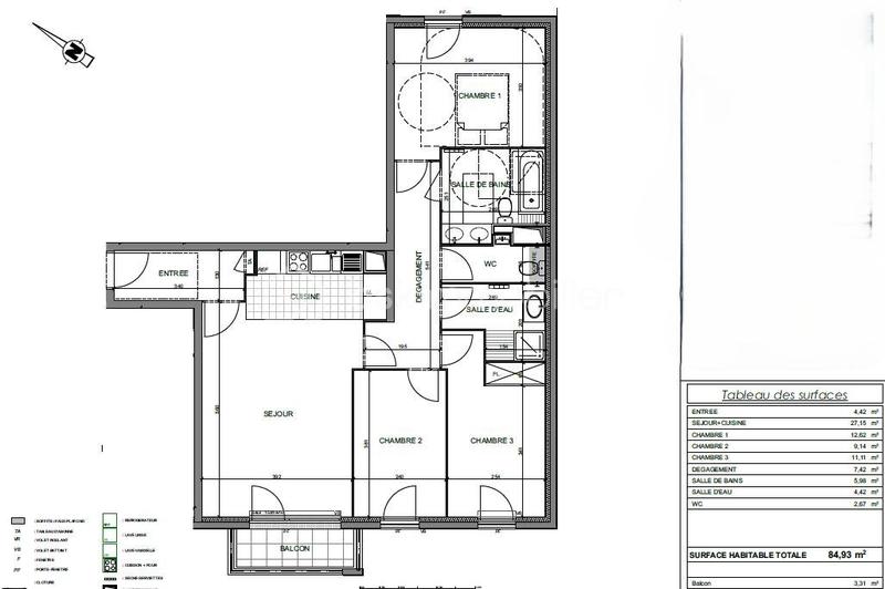 Appartement - 85 m² - 4 pièces