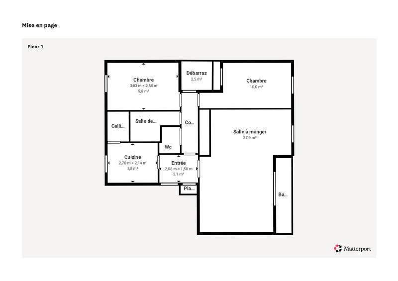 Appartement - 69 m² - 3 pièces