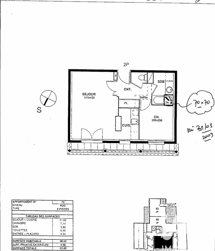 Appartement - 39 m² - 2 pièces