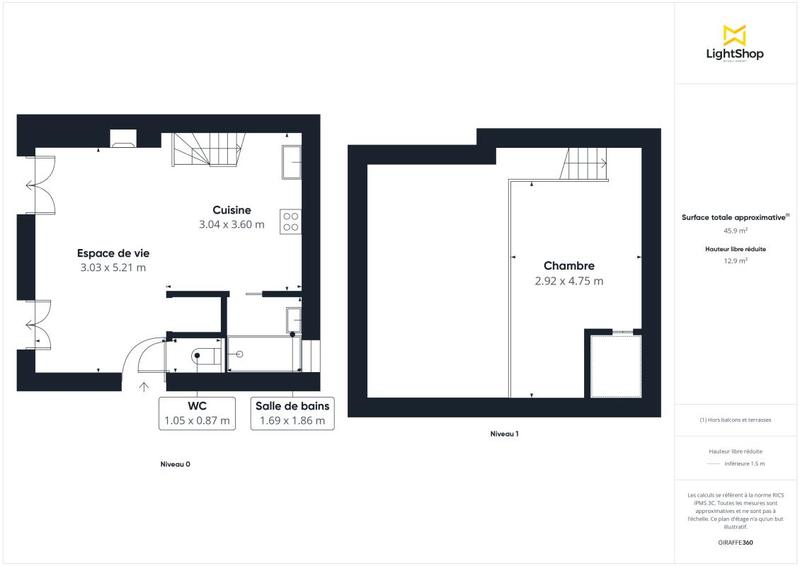 Appartement - 36 m² - 1 pièce