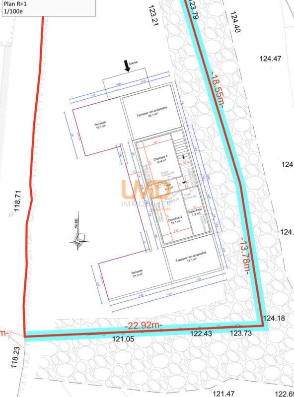Terrain constructible - 1 141 m²