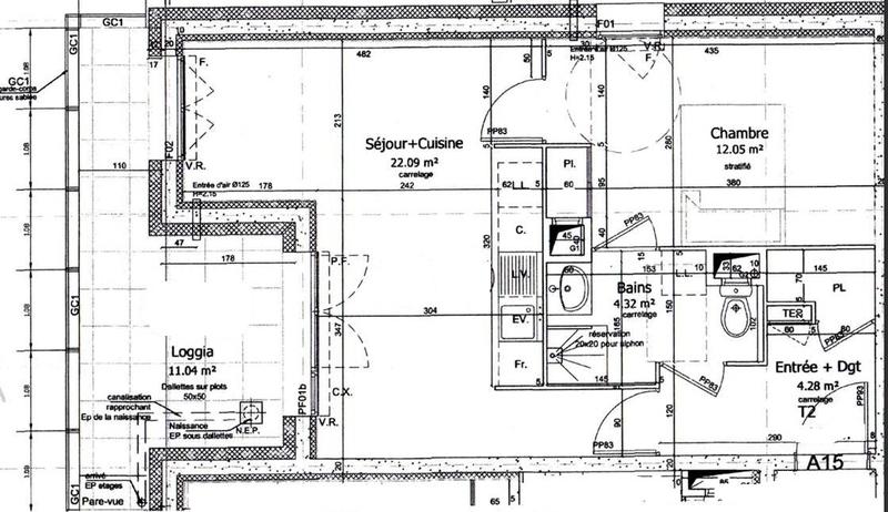 Appartement - 44 m² - 2 pièces