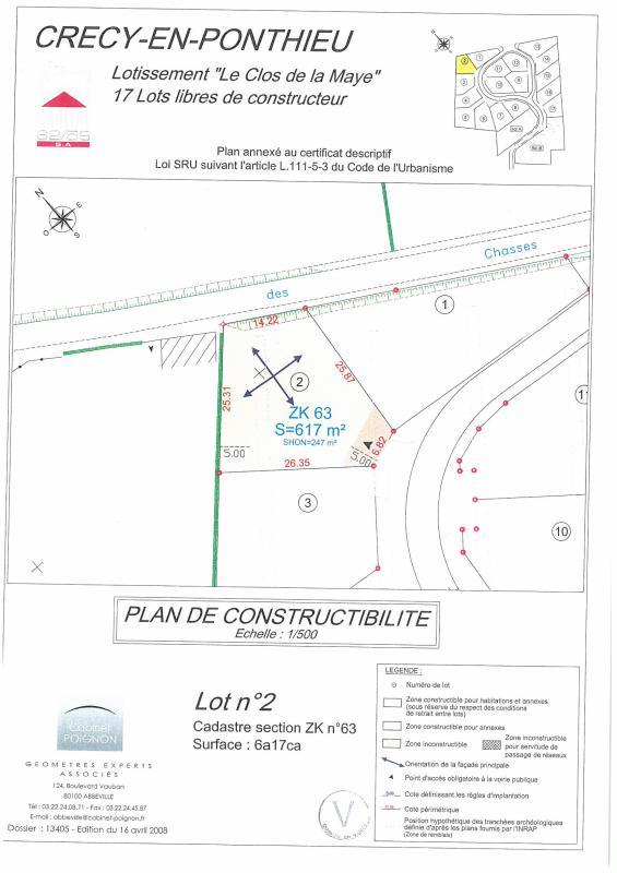 Terrain constructible - 617 m²