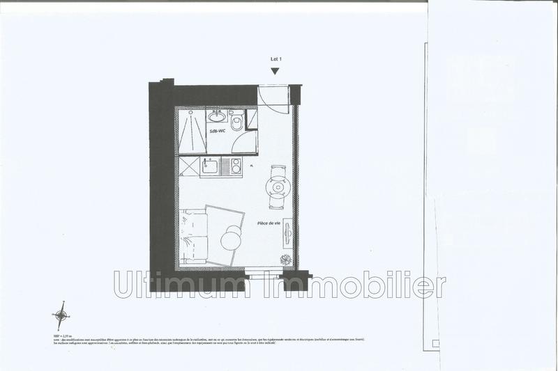 Appartement - 17 m² - 1 pièce