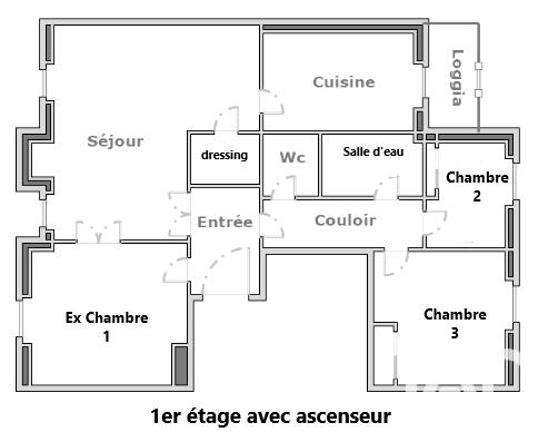 Appartement - 84 m² - 4 pièces