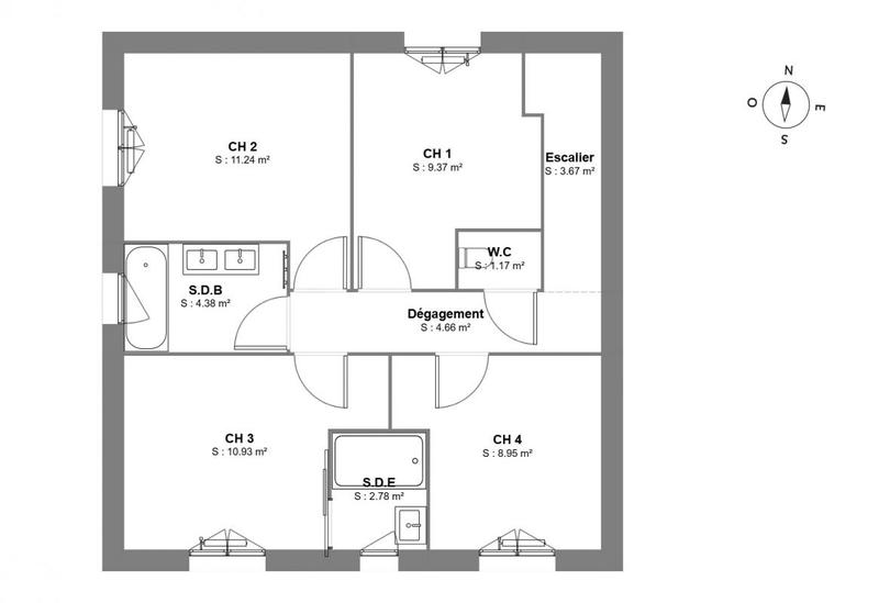 Maison - 107 m² - 5 pièces