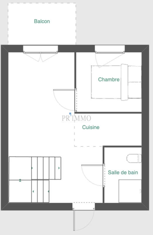 Duplex - 44 m² - 3 pièces