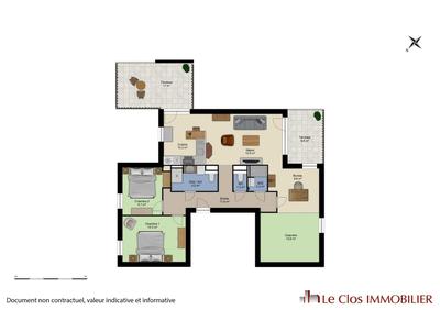 Appartement - 100 m² - 5 pièces