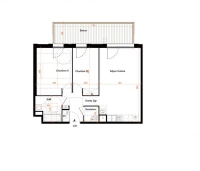 Appartement - 63 m² - 3 pièces