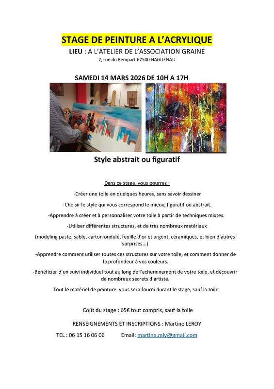 Stage de peinture acrylique