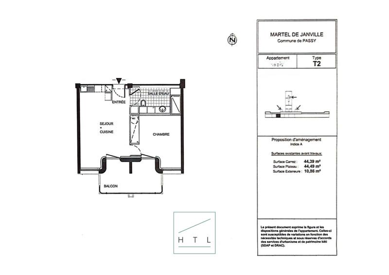 Appartement - 40 m² - 2 pièces