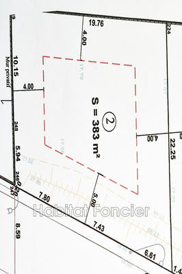 Terrain - 383 m²