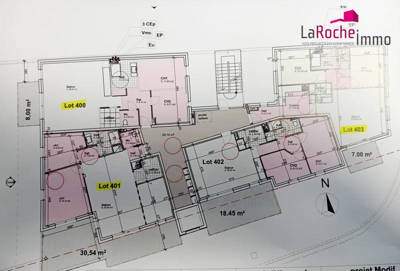 Appartement - 74 m² - 3 pièces