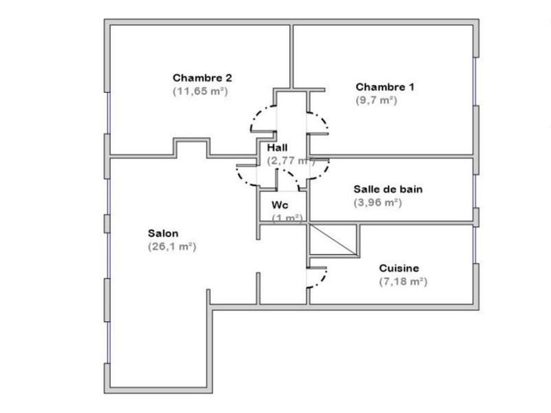 Appartement - 63 m² - 3 pièces