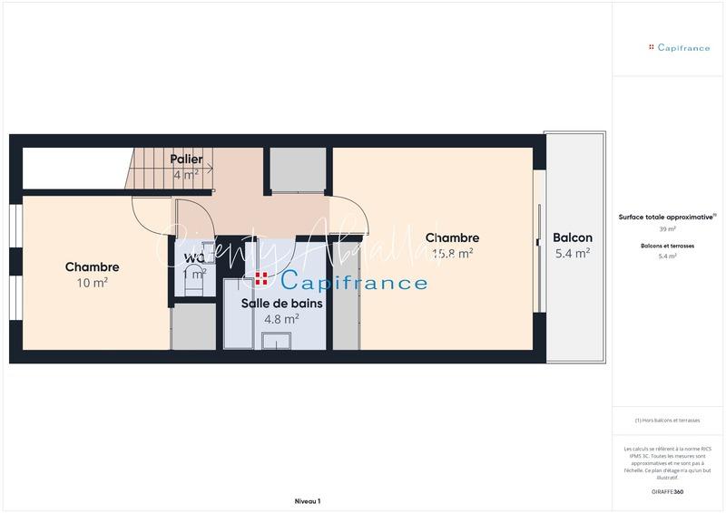 Appartement - 80 m² - 3 pièces
