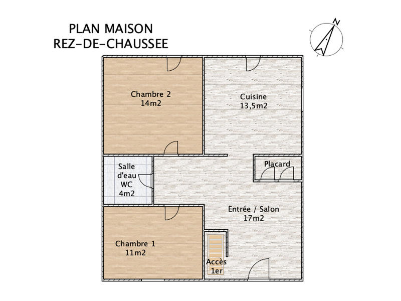 Maison - 69 m² - 4 pièces