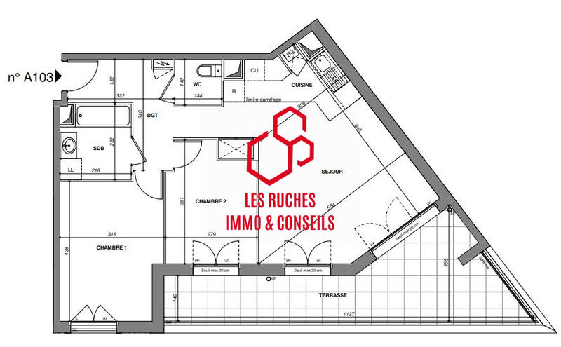 Appartement - 66 m² - 3 pièces