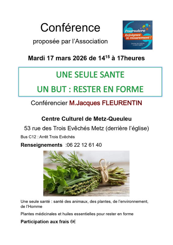 Conférence - une seule santé / Rester en forme