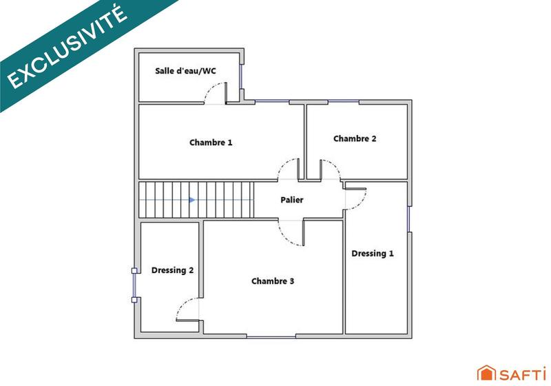 Maison de ville - 87 m² - 6 pièces