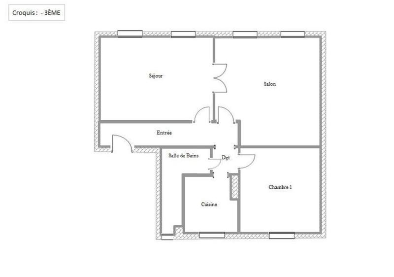 Appartement - 60 m² - 3 pièces