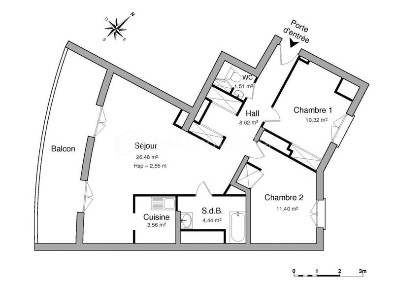 Appartement - 66 m² - 3 pièces