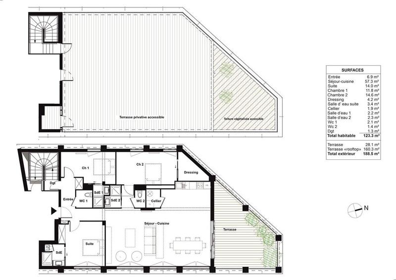 Appartement - 123 m² - 4 pièces