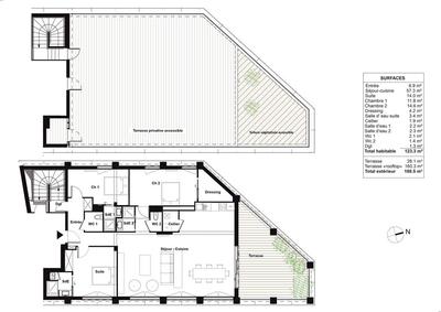 Appartement - 123 m² - 4 pièces