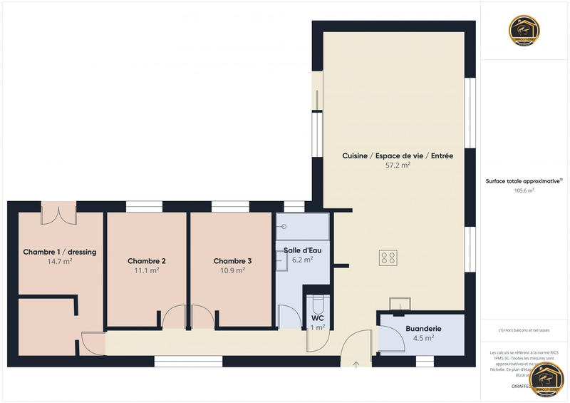 Villa - 107 m² - 4 pièces