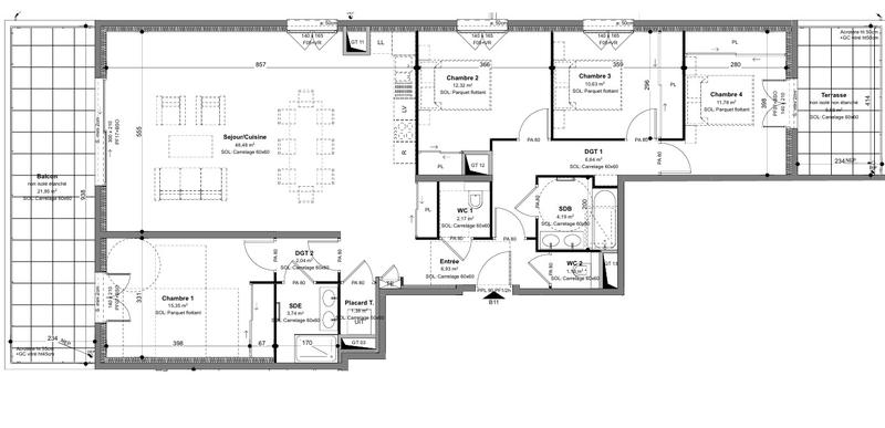 Appartement - 127 m² - 5 pièces