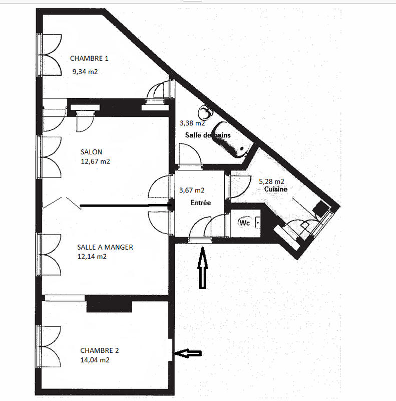 Appartement - 62 m² - 4 pièces